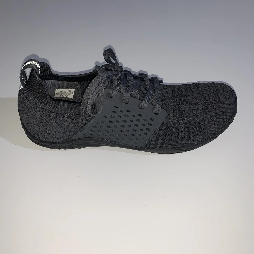 WHITIN Shoes Mens Size 43 Black Barefoot Minimalist Running Trainers Lightweight